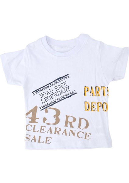 Erkek Bebek Yazı Baskılı Yelekli T-Shirt Pantolon Alt Üst Takım fiyatları