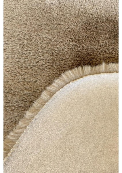 Rabbit 7403 Kahve Yatak Odası Halısı Banyo Halısı Suni post halı Makinede Yıkanabilir peluş Halı fırsatları