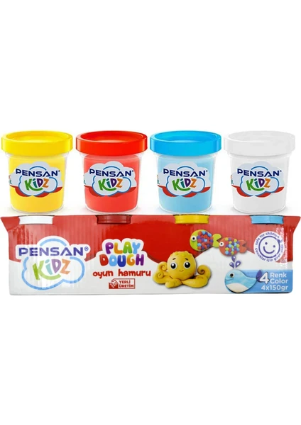 Kidz Oyun Hamuru 4 Renk 4 x 150 Gr.