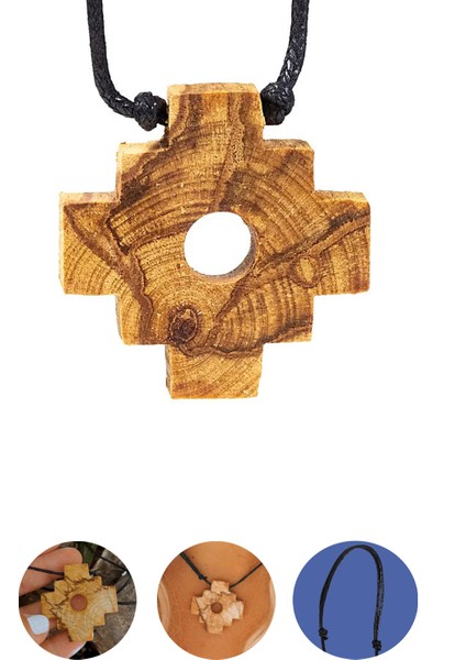 Spiritüel Yolculuk: Chakana Palo Santo Kolyesi ( Inka Cross Kolye)