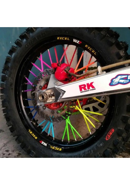 Yeşil Stil Ack Motosiklet Bisiklet Jant Kapağı Renkli Motokros Jantlar Skoke Koruyucu Bisiklet Koruma Sarar Kiti Evrensel Dekor (Yurt Dışından) modelleri