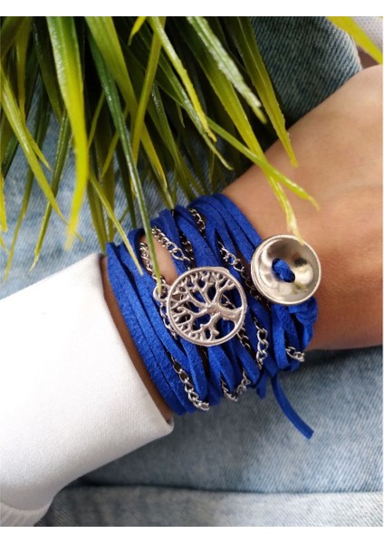 Süet Wrap Bileklik - Indigo fiyatları