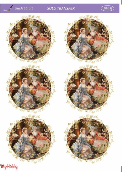Çoklu Klasik Desenli Sulu Transfer LNT-183 25X35