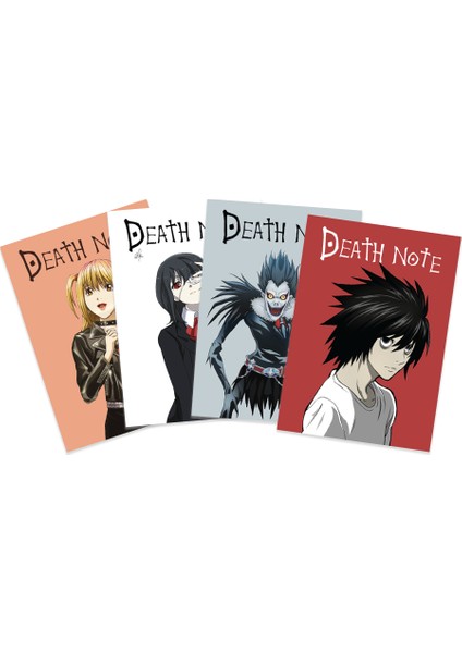 Anime Serisi Death Note Poster Kart 4'lü Set