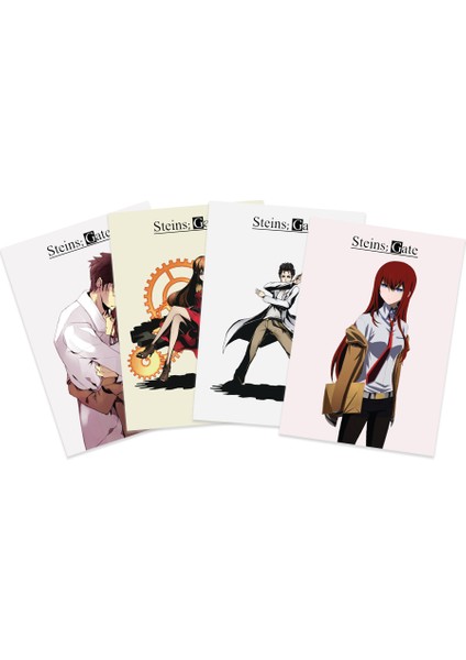 Anime Serisi Steins Gate Poster Kart 4'lü Set