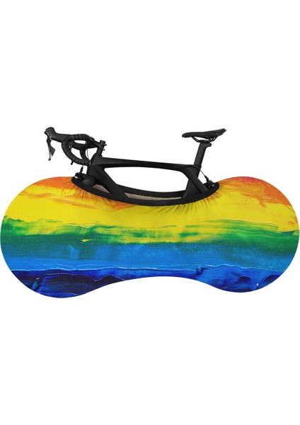 No.4 Stili Bisiklet Toz Koruma Kapağı Dağ Yol Bisikleti Giysileri Kapalı Jant Kapağı Elastik Renkli Degrade Sanat Sürme Aksesuarları-40 (Yurt Dışından)