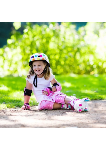 Pembe Tarzı 1 Takım Paten Koruma Dişlisi Özel Spor Koruyucu Spor Kombinasyonu Koruyucular Çocuk Çocuklar Için (Yurt Dışından) fiyatları