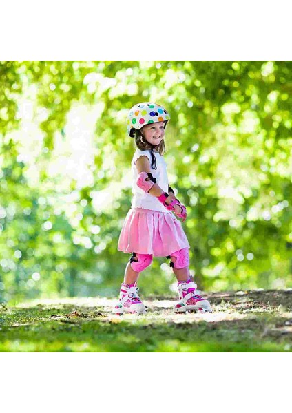 Pembe Tarzı 1 Takım Paten Koruma Dişlisi Özel Spor Koruyucu Spor Kombinasyonu Koruyucular Çocuk Çocuklar Için (Yurt Dışından) modelleri