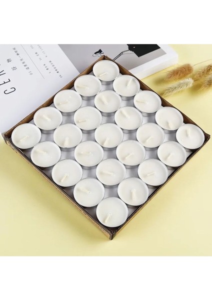 Tealight Mum Yuvarlak Beyaz Mum 50 Adet modelleri