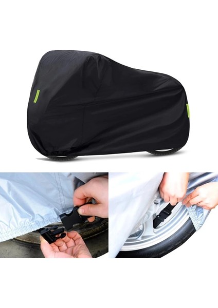 Siyah Stil Xxxl Yağmur Geçirmez ve Güneş Koruyucu Bisikletçi Giysisi Kol Motosiklet Kapak Açık Toz Koruma Araba Ceket Koruyucu Kapak (Yurt Dışından)