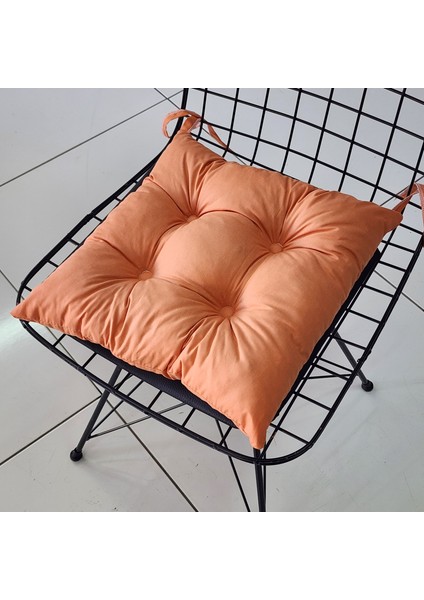 Babynest Dünyası 4'lü Takım Pofidik Kare Sandalye Minderi 40X40CM Yeşil Kiremit