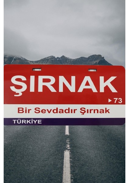 Şırnak Şehir Temalı Plaka Sök-Tak Pratik yeni nesil