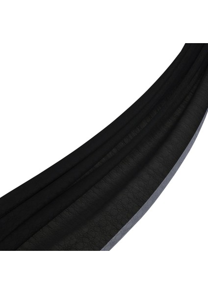 Ipekevi Dört Mevsim Monogram Desen Şal 04356-SIYAH Gri