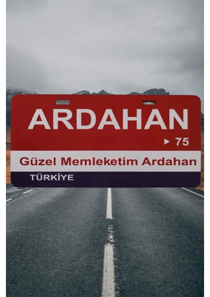 Ardahan Şehir Temalı Plaka Sök-Tak Pratik Yeni Nesil
