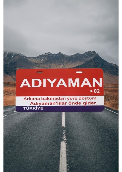 Adıyaman Şehir Temalı Plaka Sök-Tak Pratik Yeni Nesil