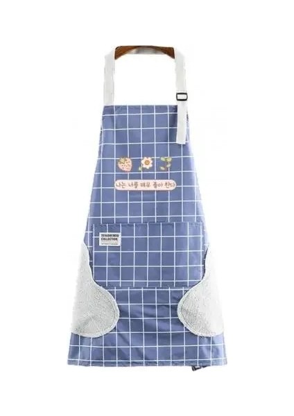 Mavi Stil Su Geçirmez Ayarlanabilir Önlük Farklı Stiller Giymesi Kolay Sevimli Pişirme Önlükleri Oxford Bezi Cepli Önlük Ev Temizleme Aracı (Yurt Dışından)