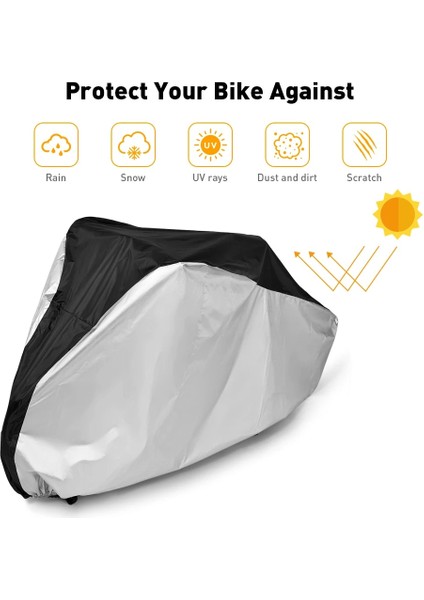 Beyaz Stil M Boyutu Motosiklet Örtüsü Evrensel Açık Uv Bisiklet Koruyucu Scooter Tüm Sezon Su Geçirmez Bisiklet Yağmur Toz Geçirmez Bisiklet Örtüsü 190T (Yurt Dışından) fiyatları