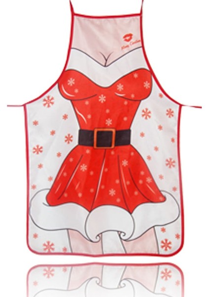 Bir Stil Kırmızı Noel Önlükleri Yetişkin Noel Baba Yemeği Ev Dekorasyonu Pişirme Temizleme Önlüğü Mutfak Aksesuarları Usta Kadın Yeni Yıl (Yurt Dışından) fırsatları