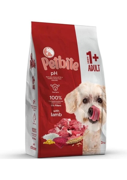 Petbite Yetişkin Kuzulu Köpek Maması 3 kg