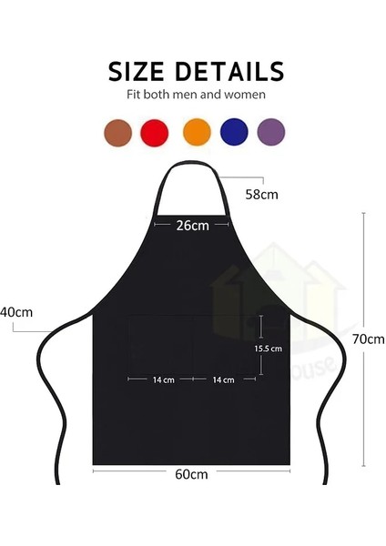 Mavi Stil Çift Ön Cep Asmak Boyun Önlük Unisex Yağa Dayanıklı Pişirme Pişirme Kahve Dükkanı Moda Yetişkinler Için Pişirme Önlüğü (Yurt Dışından) modelleri