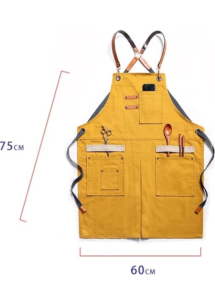 2WQ-46465-001 Stili Katı Tuval Usta Önlüğü Mutfak Aksesuarları Cep Cafe Önlük Ev Temizleme Pişirme Pişirme Iş Önlüğü Kuaför Için (Yurt Dışından) modelleri