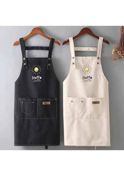 Bir Stil Mutfak Silinebilir Su Geçirmez Yağa Dayanıklı Unisex Iş Önlüğü Erkekler Için Ayarlanabilir Pişirme Mutfak Önlükleri Kadın Alet Cepleri ile (Yurt Dışından)
