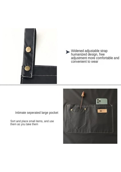 Bir Stil Mutfak Silinebilir Su Geçirmez Yağa Dayanıklı Unisex Iş Önlüğü Erkekler Için Ayarlanabilir Pişirme Mutfak Önlükleri Kadın Alet Cepleri ile (Yurt Dışından)