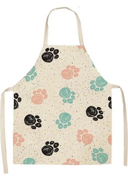 No.15 Tarzı 68X55CM Bulldog Dachshund Pug Köpek Kadın Için Baskılı Mutfak Önlüğü Pamuk Keten Önlük Ev Pişirme Pişirme Temizleme Aracı Adam Çocuk Önlükleri (Yurt Dışından)
