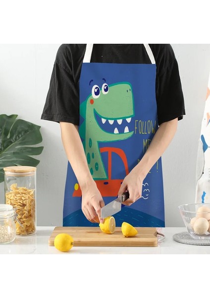 No.9 Tarzı 47X38CM Karikatür Dinozor Önlükleri Unisex Akşam Yemeği Pişirme Önlüğü Komik Dinozorlar Baskı Mutfak Önlük Temizleme Önlükleri Anti-Kirli Önlük (Yurt Dışından)
