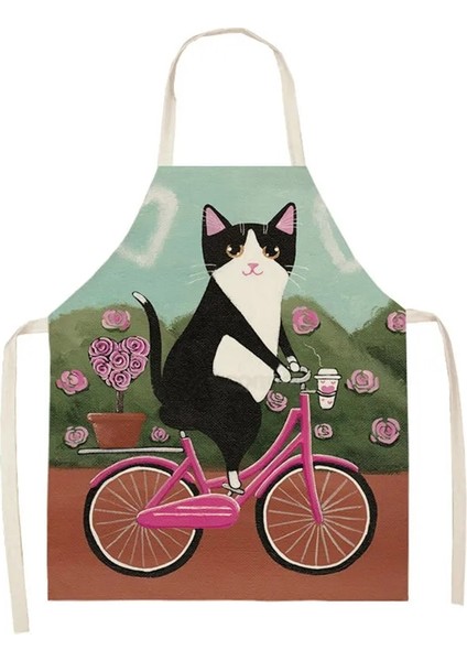 No.5 Tarzı 47X38CM Sevimli Karikatür Kedi Keten Önlük Çocuklar Aile Oyunu Dıy Kolsuz Önlükler Ev Ev Mutfak Önlüğü Kadınlar Için Yıkanabilir (Yurt Dışından)