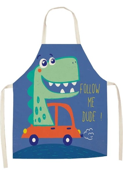 No.3 Tarzı 66X47CM Karikatür Dinozor Önlükleri Unisex Akşam Yemeği Pişirme Önlüğü Komik Dinozorlar Baskı Mutfak Önlük Temizleme Önlükleri Anti-Kirli Önlük (Yurt Dışından)