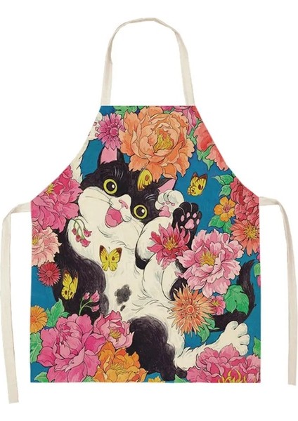 No.15 Tarzı 47X38CM Sevimli Karikatür Kedi Keten Önlük Çocuklar Aile Oyunu Dıy Kolsuz Önlükler Ev Ev Mutfak Önlüğü Kadınlar Için Yıkanabilir (Yurt Dışından)