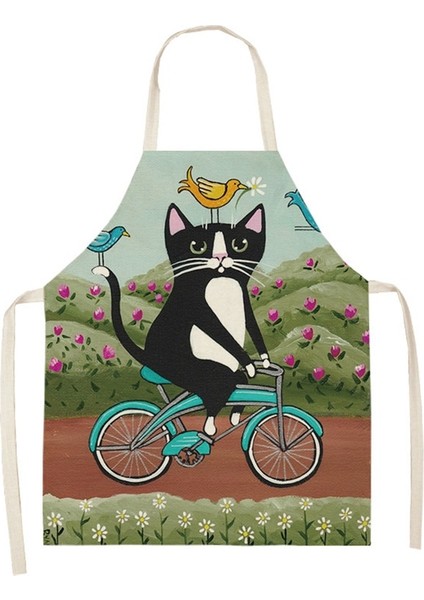 No.15 Tarzı 47X38CM Sevimli Karikatür Kedi Keten Önlük Çocuklar Aile Oyunu Dıy Kolsuz Önlükler Ev Ev Mutfak Önlüğü Kadınlar Için Yıkanabilir (Yurt Dışından)