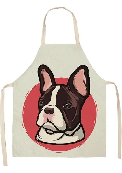 No.16 Tarzı 66X47CM Ebeveyn-Çocuk Mutfak Önlüğü Komik Karikatür Köpek Baskılı Kolsuz Pamuk Keten Önlükleri Erkekler Kadınlar Için Ev Temizleme Araçları (Yurt Dışından)