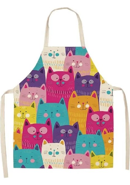 No.24 Tarzı 68X55CM-YETIŞKIN Sevimli Karikatür Kedi Önlük Pişirme Aksesuarları Kadınlar Için Önlükler Önlük Mutfak Pişirme Aksesuarları Erkekler Için Cafe Önlüğü Mutfak Önlüğü (Yurt Dışından)