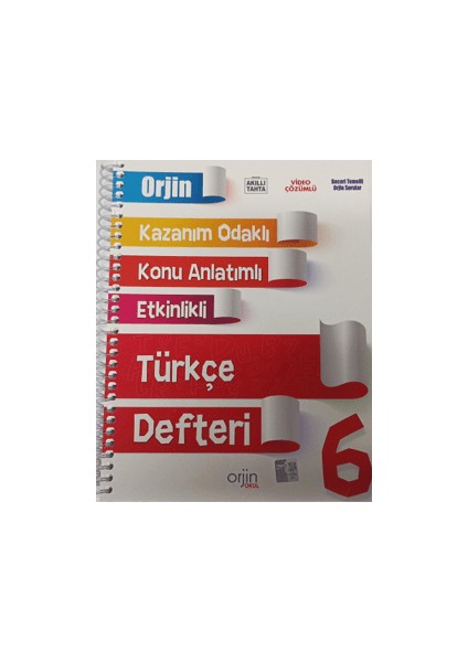 6.Sınıf Kazanım Odaklı Konu Anlatımlı Etkinlikli Türkçe Defteri