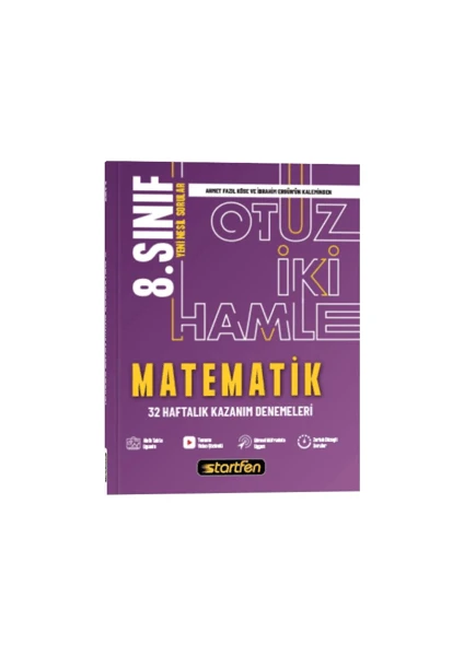 Startfen Yayınları 8. Sınıf Matematik 32 Hamle Kazanım Denemeleri