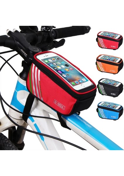 Turuncu Tarzı Su Geçirmez Bisiklet Çantası Naylon Bisiklet Cyling Cep Cep Telefonu Çantası Kılıf Bisiklet Panniers Çerçeve Ön Tüp Çanta Aksesuarları (Yurt Dışından) fiyatları