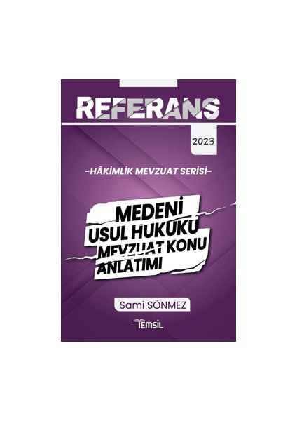 Referans Mevzuat Serisi Hakimlik Medeni Usul Hukuku Mevzuat Konu Anlatımı