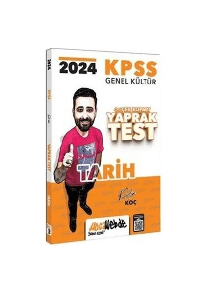 Hocawebde Yayınları 2024 KPSS Tarih Yaprak Test Çek Kopart