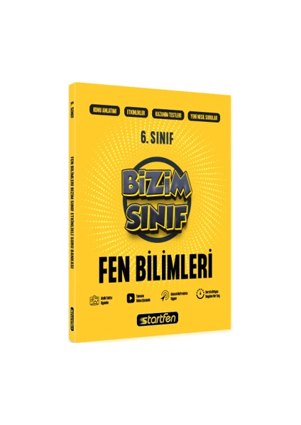 Startfen Yayınları 6. Sınıf Bizim Sınıf Fen Bilimleri Etkinlikli Soru Bankası