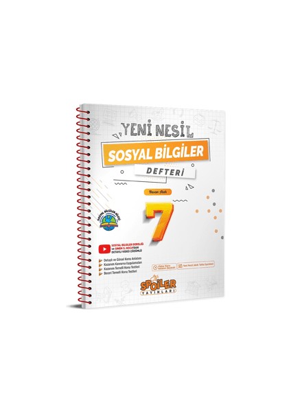 7. Sınıf Yeni Nesil Sosyal Bilgiler Defteri