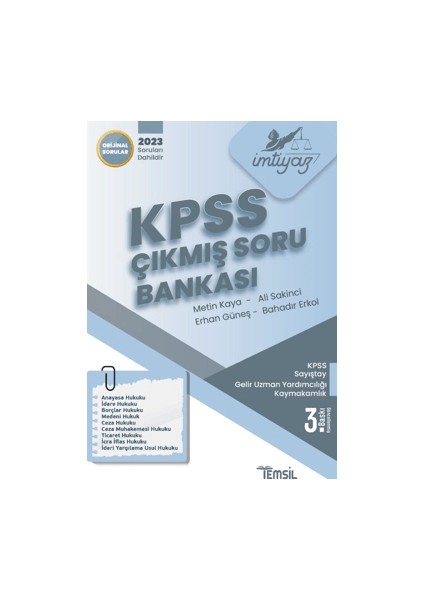 İmtiyaz KPSS Çıkmış Soru Bankası