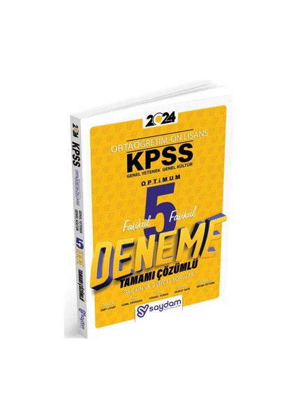 KPSS Ortaöğretim Önlisans Genel Yetenek Genel Kültür 5'li Çözümlü Deneme Seti