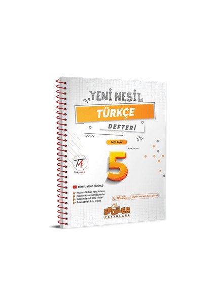 5. Sınıf Yeni Nesil Türkçe Defteri