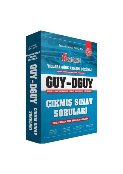 Yazarın Kendi Yayını 2023 GUY DGUY Gelir Uzman Yardımcılığı Çıkmış Sınav Soruları