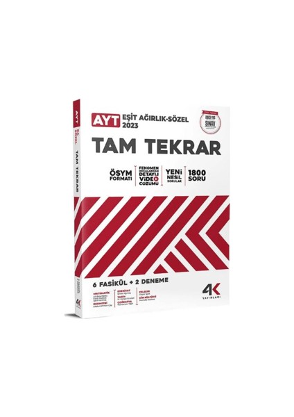 2023 AYT Eşit Ağırlık - Sözel Tam Tekrar