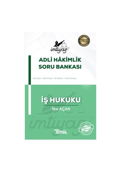 İmtiyaz Adli Hakimlik Soru Bankası İş Hukuku