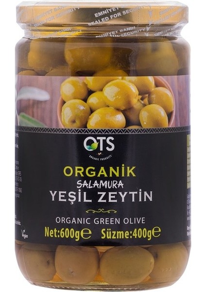 Organik Salamura Çizme Yeşil Zeytin