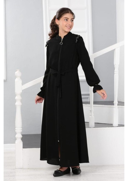 Kız Çocuk Ferace Tesettür Elbise Cilbab-Asortik Ferace modelleri